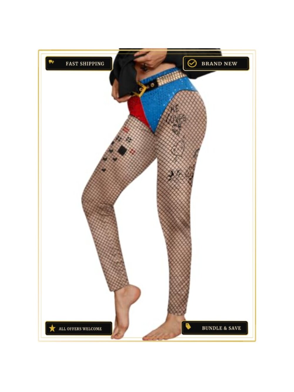 Halloween Graphic Print Leggings High Waist Funny Pants